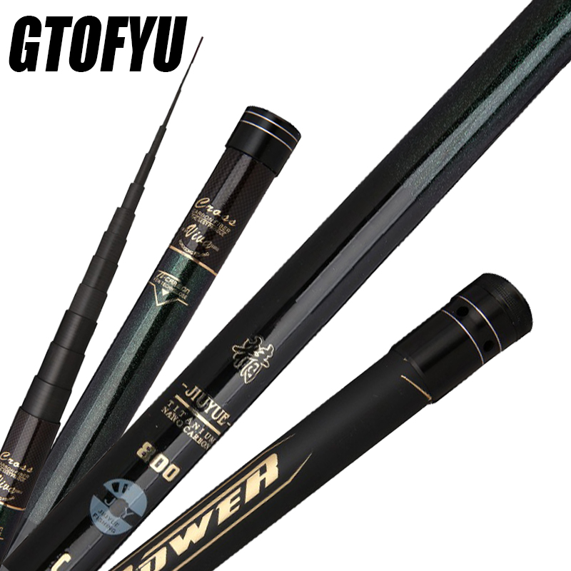 Fishing Rod Telescopic - Vara de pesca de carbono, 8m,