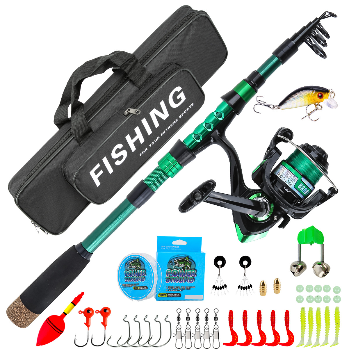 Fishing Rod Case - Conjunto Completo de Pesca com Vara