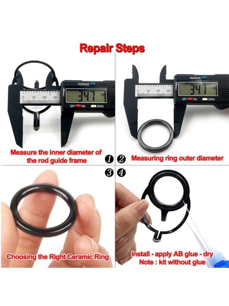 Conjunto anéis guia cerâmica p - Fishing Rod Tip Replacement avaliação e preço