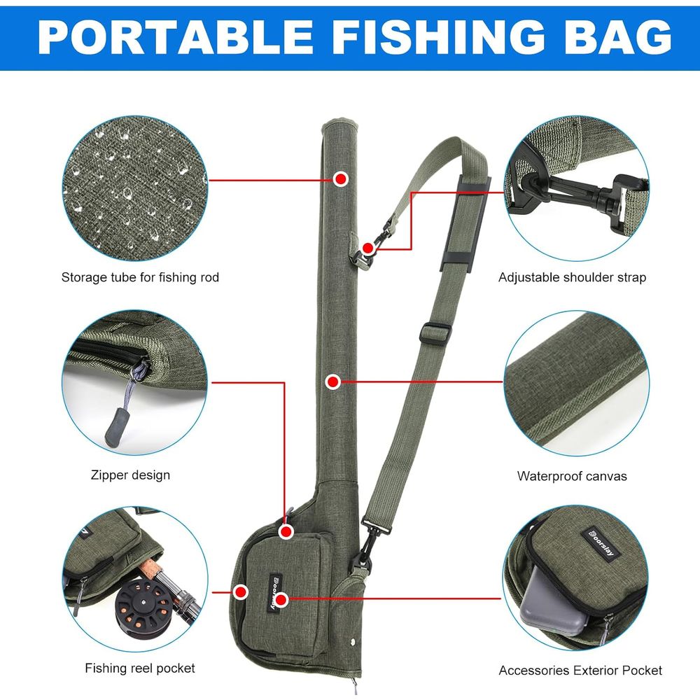 Kit de Pesca Portátil: Vara, S - Fishing Rod Case avaliação e preço