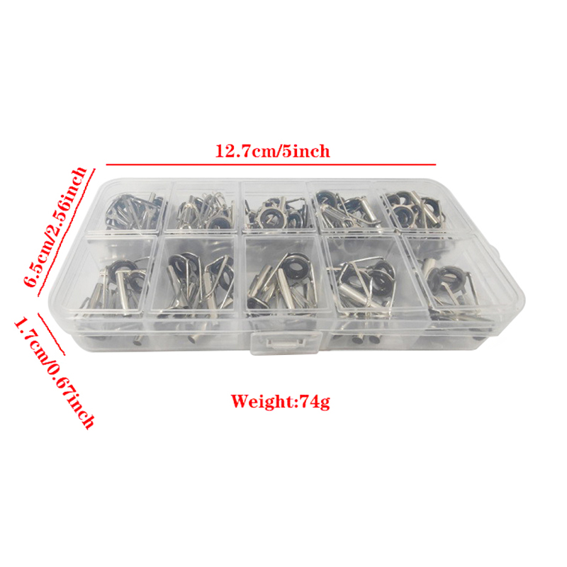 75 pçs/set kit de reparo de po - Fishing Rod Guide Replacement avaliação e preço