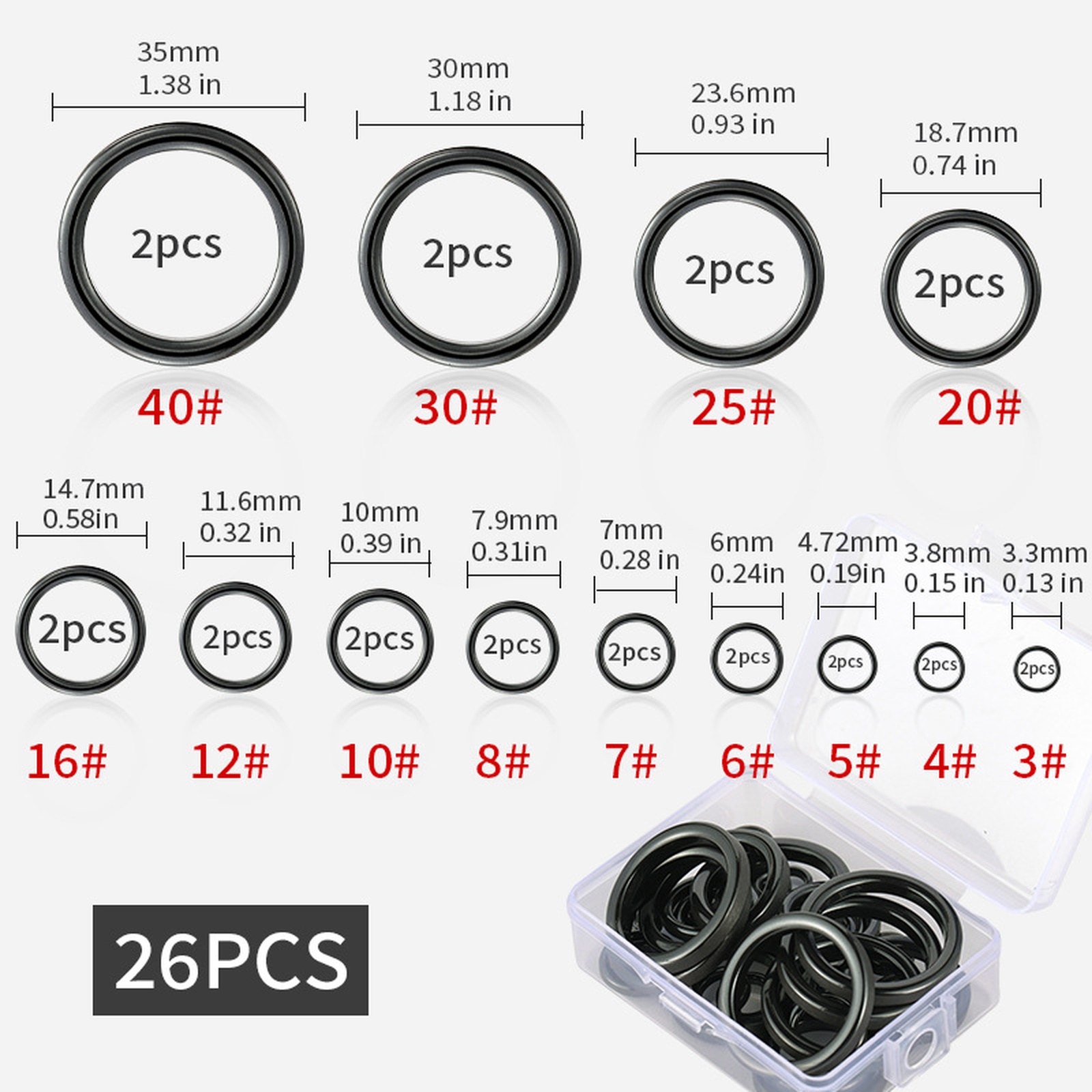 Kit de 26 Peças para Reparo e  - Fishing Rod Guide Replacement avaliação e preço
